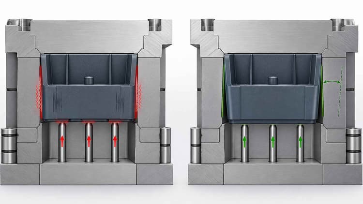 Entformungsschrägen im Spritzguss: Den richtigen Winkel wählen