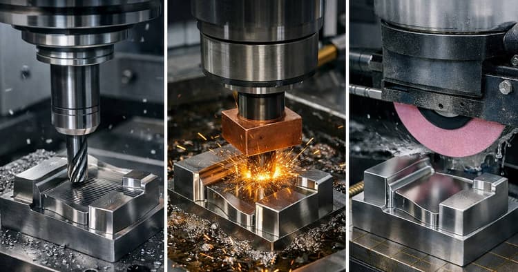 Обработка закалённых деталей пресс‑форм: hard milling vs EDM vs шлифование — как выбрать технологию без сколов и «увода» геометрии